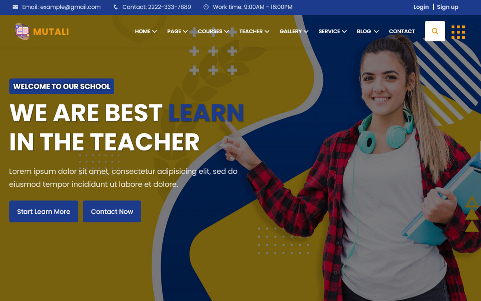 Mutali - Education & Online Course HTML5 Website Template