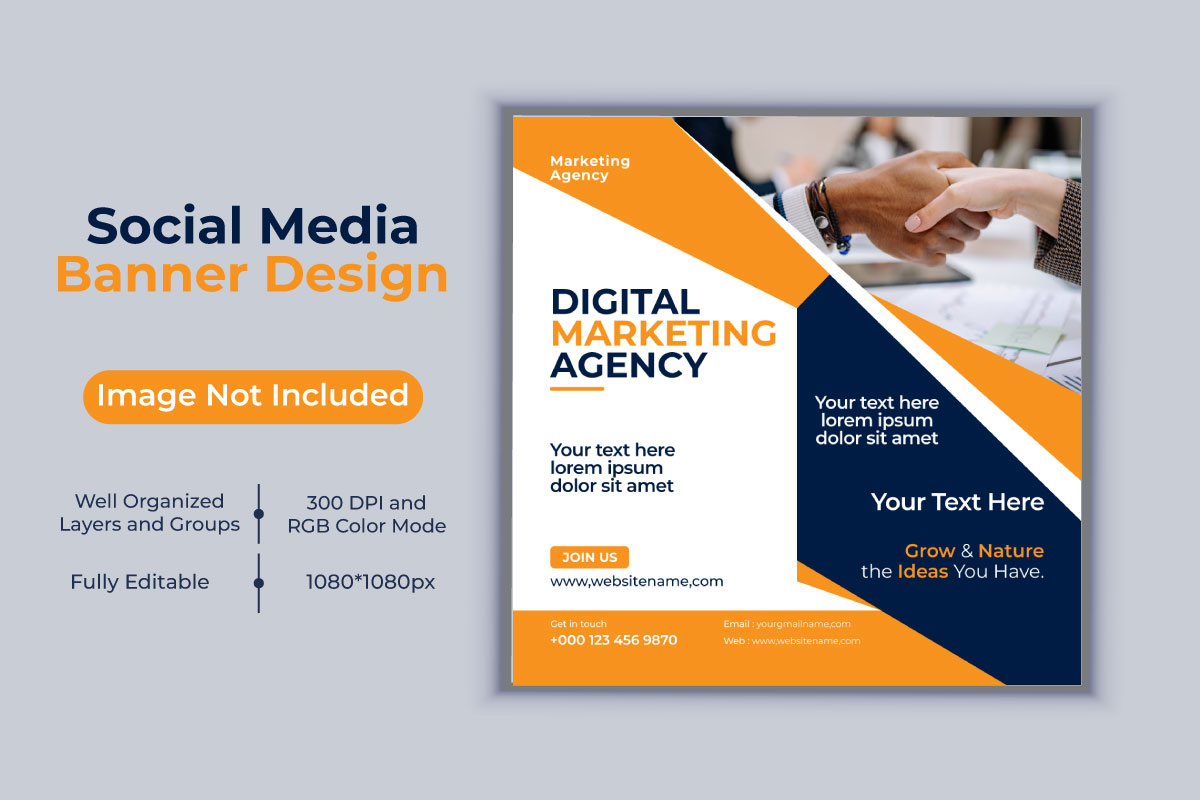 Creative Idea Digital Marketing Agency Template For Social Media Post Banner Design