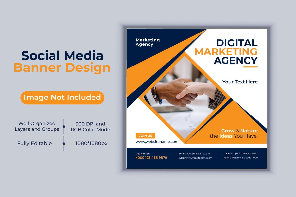 Creative New Idea Digital Marketing Agency Template Design