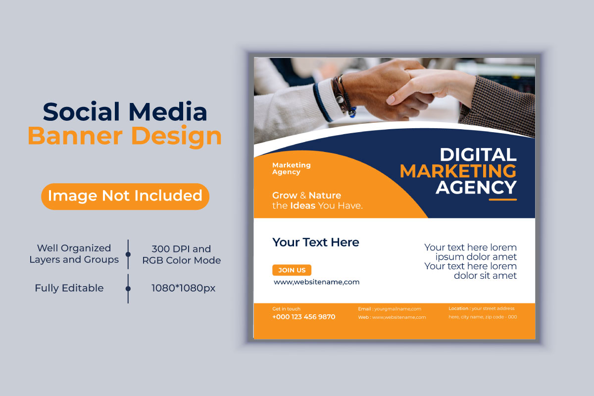 Creative Idea Digital Marketing Agency Banner Design