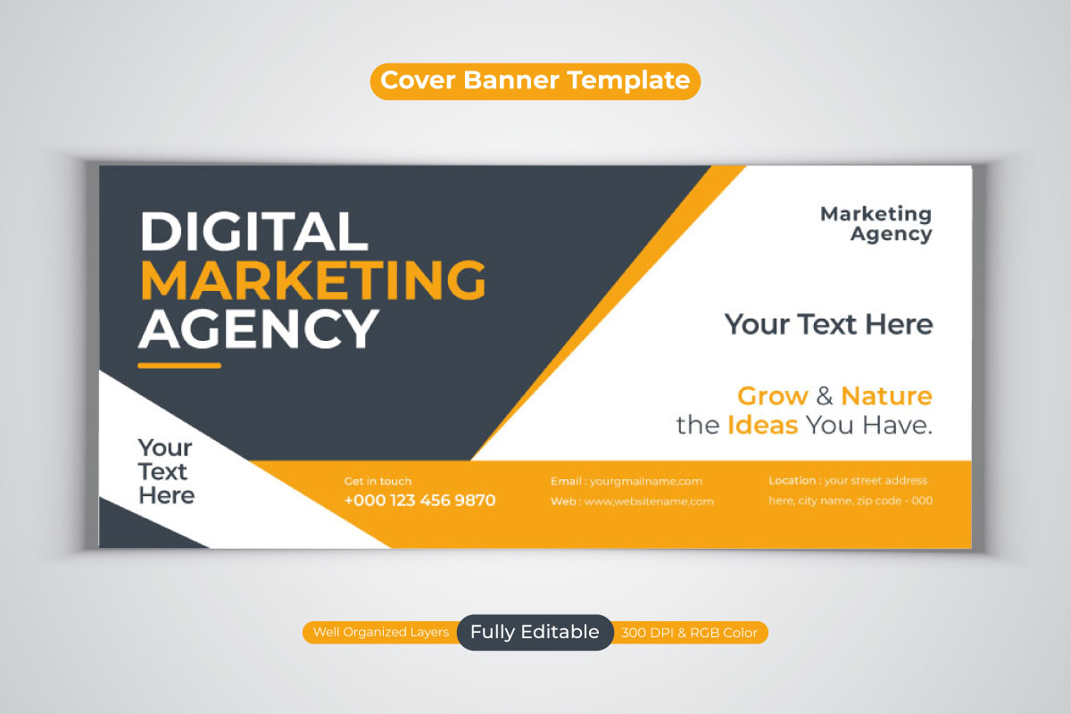 Creative Idea Digital Marketing Agency New Design For Facebook Cover Banner
