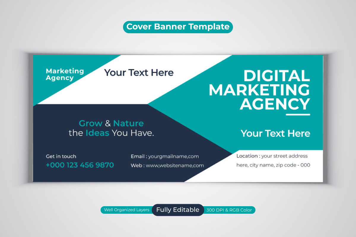 Digital Marketing Agency Social Media Banner For Facebook  Cover