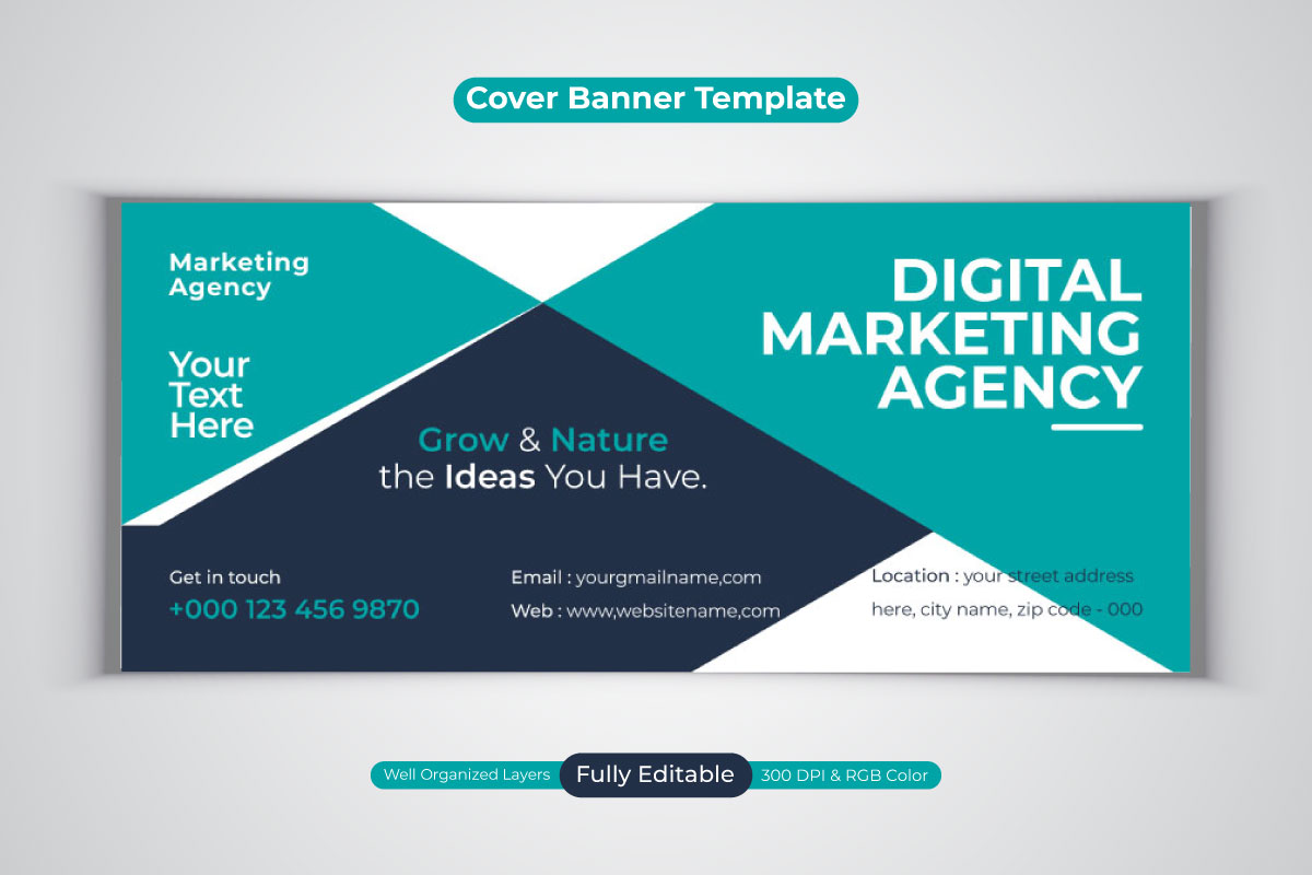 Digital Marketing Agency Social Media Banner For   Facebook Cover