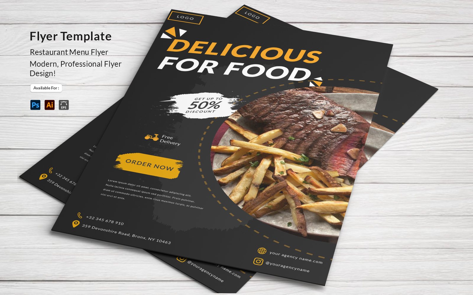 Food Roasts Flyer Design Template