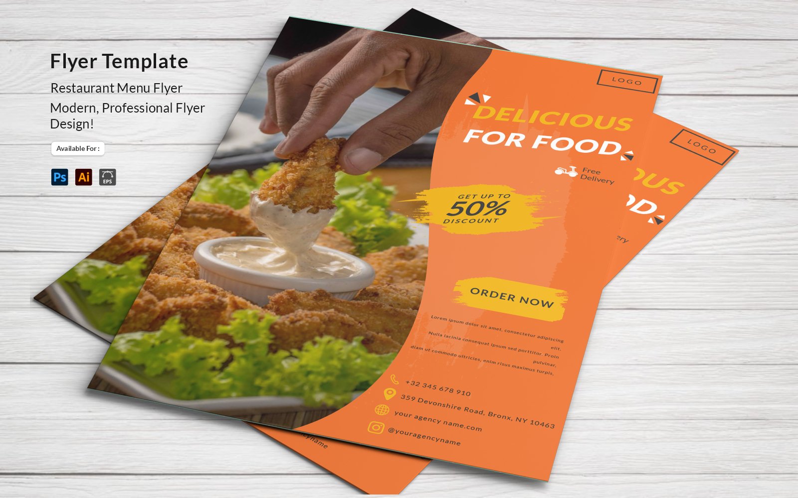 Fried Chicken Restaurant Flyer Template