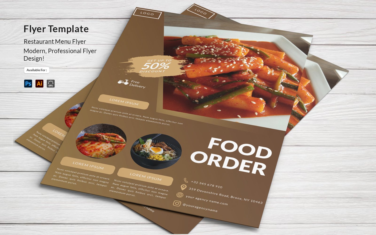 Korean Food Flyer Restaurant Template