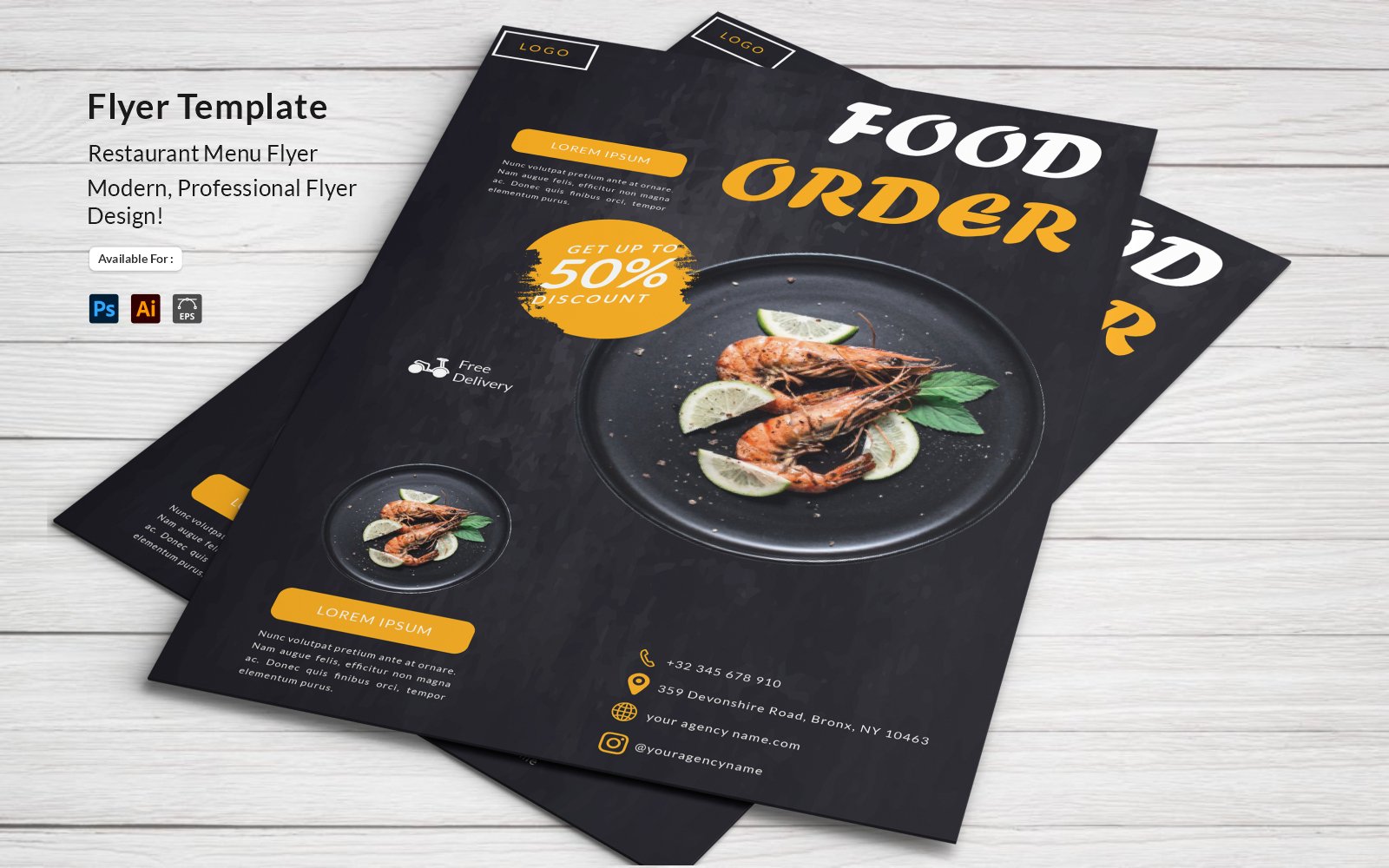 SeaFood Menu Flyer Design Template