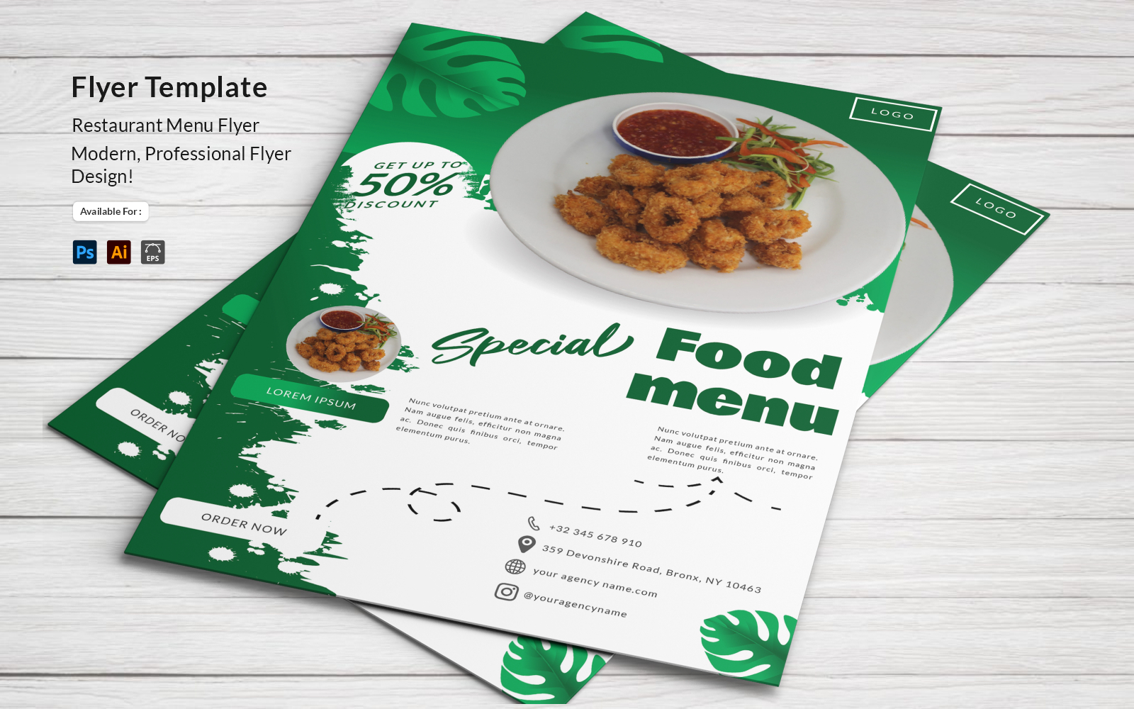 Onion Food Flyer Design Template