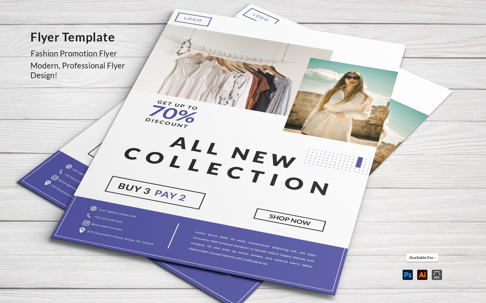 Fashion Sale New Year Flyer Template