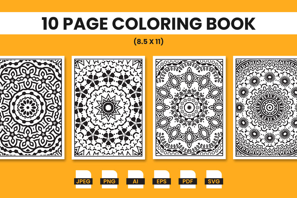 Adult Mandala Coloring Page Bundle for Kdp Interior And  Adult Mandala Coloring Page Interior Bundle