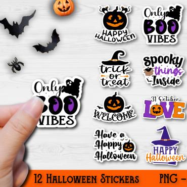 Stickers Halloween Illustrations Templates 309325