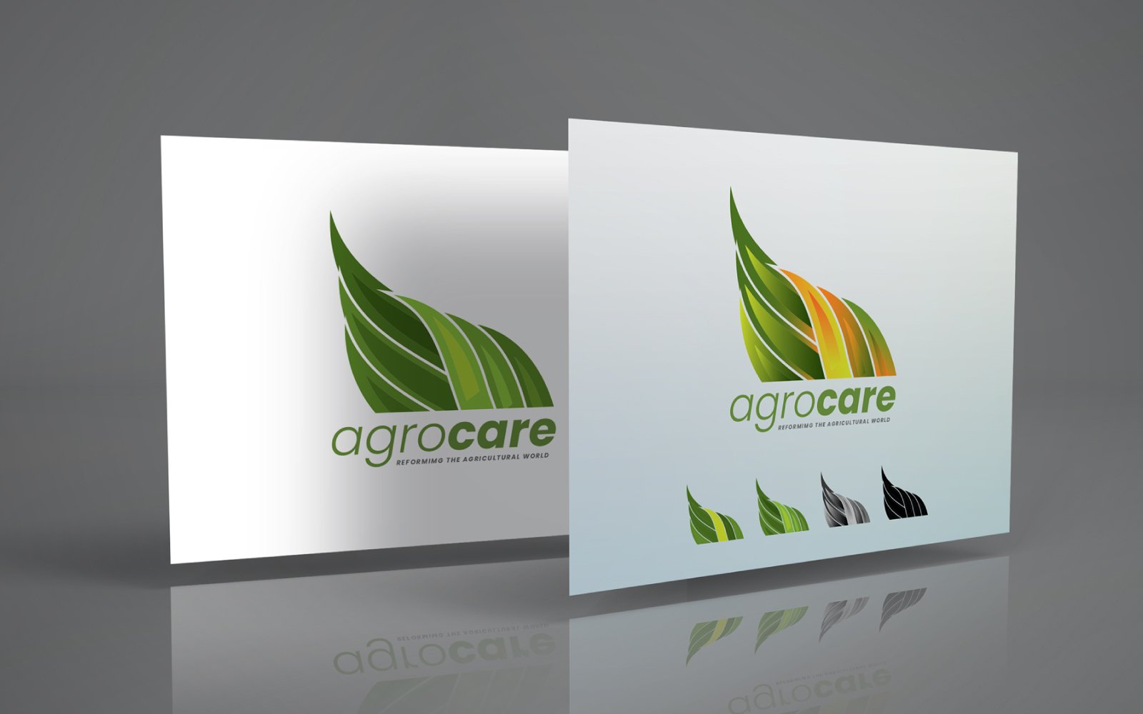 Gardening and Agro Care Model Leaf Logo