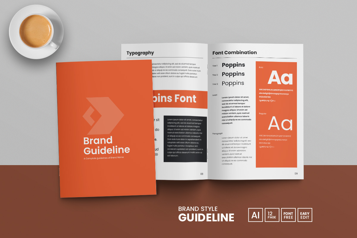 Minimal Brand Guidelines Template Design