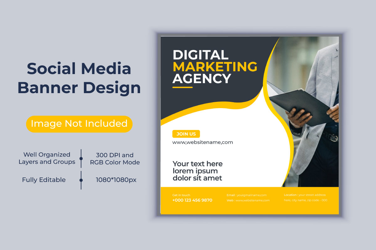 Digital Marketing Agency Business Social Media Post Banner