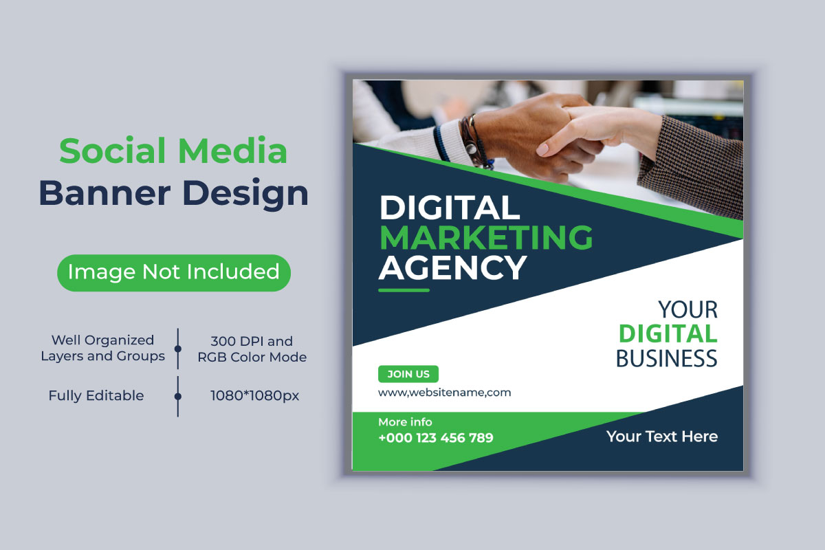 Digital Marketing Agency Social Media Business Banner Design Template