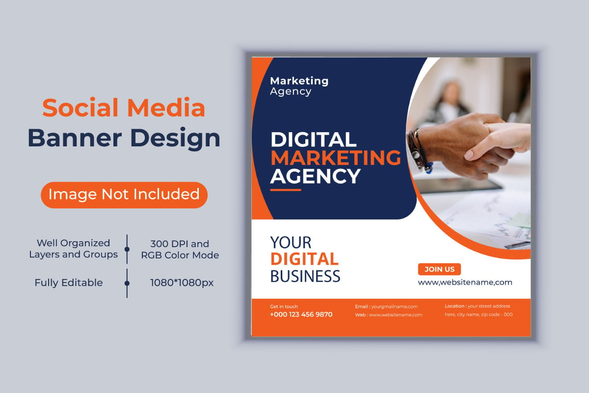 Digital Marketing Agency Social Media Banner Design Template