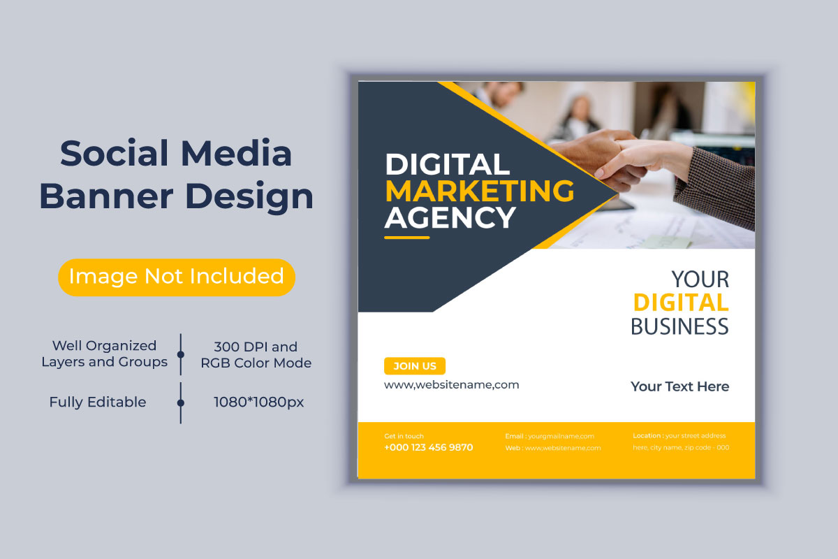 Digital Marketing Agency Social Media Post Business Banner Template