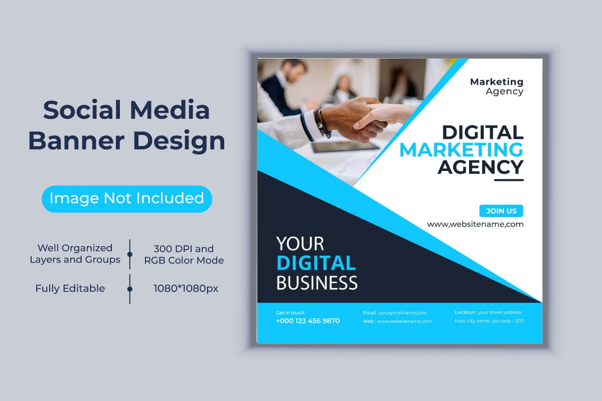 Digital Marketing Agency Social Media Business Banner Template