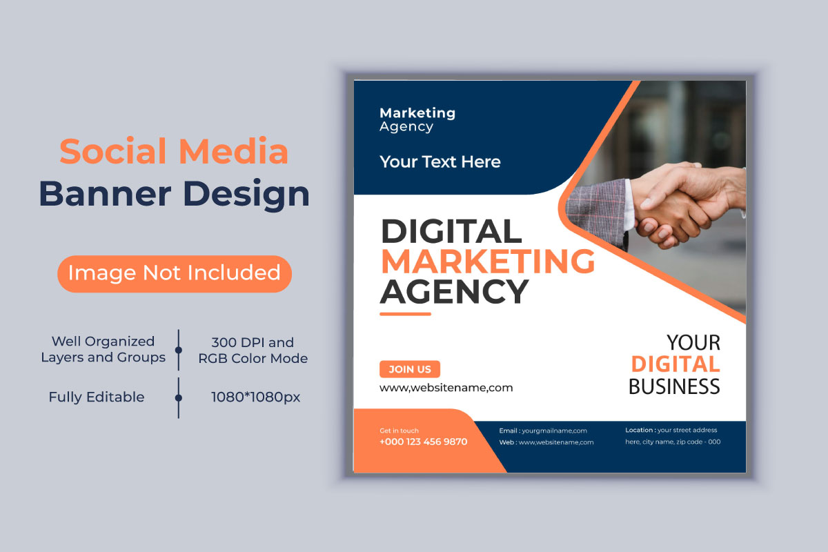 Creative Idea Digital Marketing Agency Template Design For Social Media Post