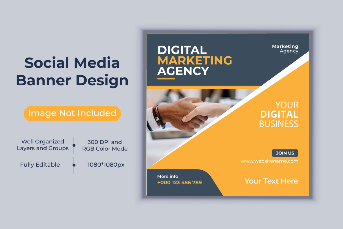 Creative Idea Digital Marketing Agency Template Social Media Post And Banner