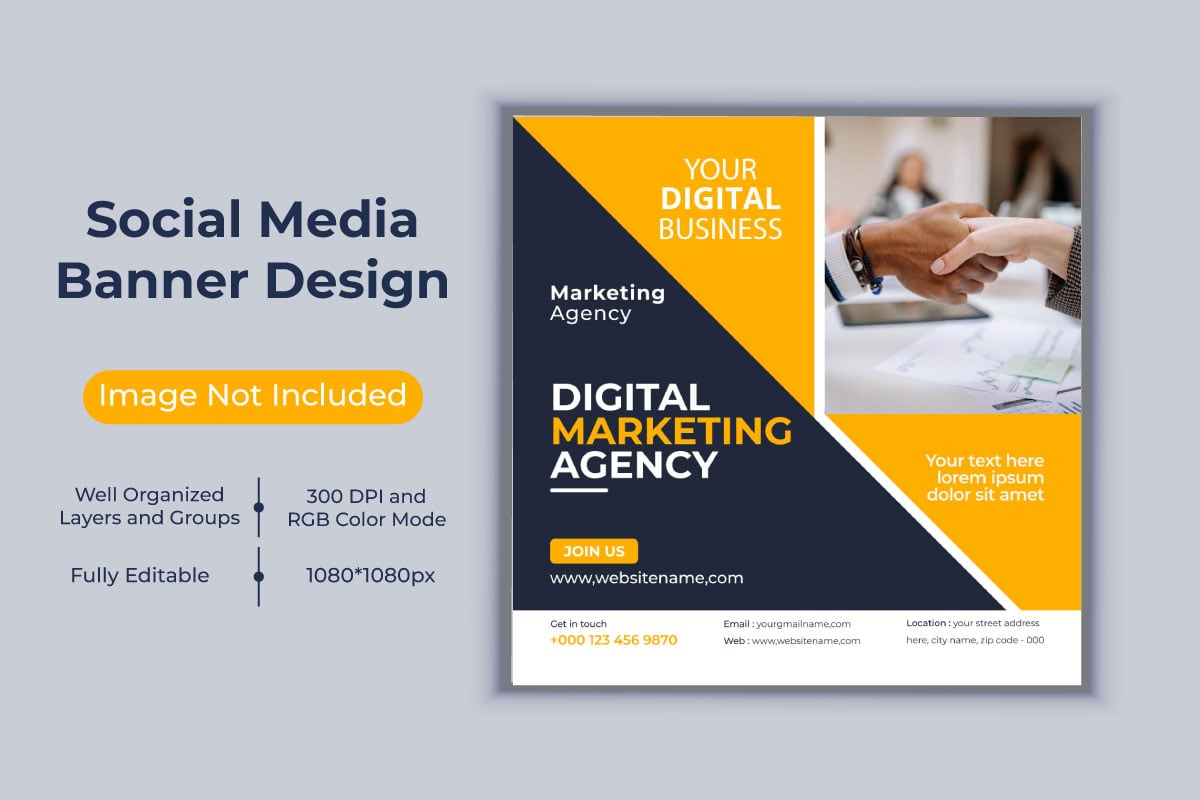 Digital Marketing Agency Promotional Banner Template