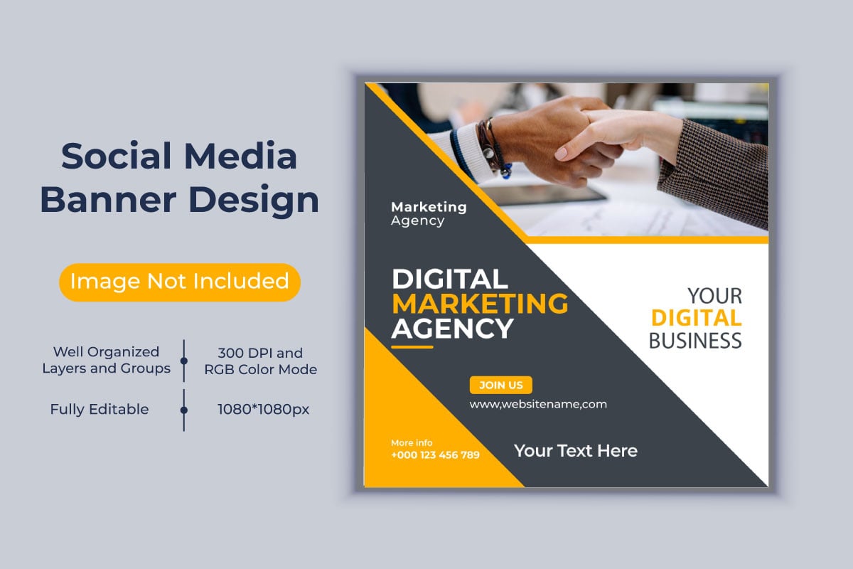 Corporate Digital Marketing Agency Social Media Post Banner