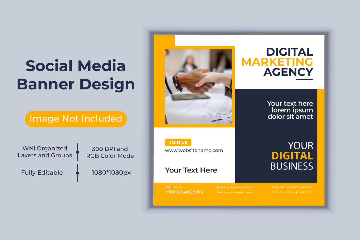 Corporate Digital Marketing Agency Social Media Post Business Banner