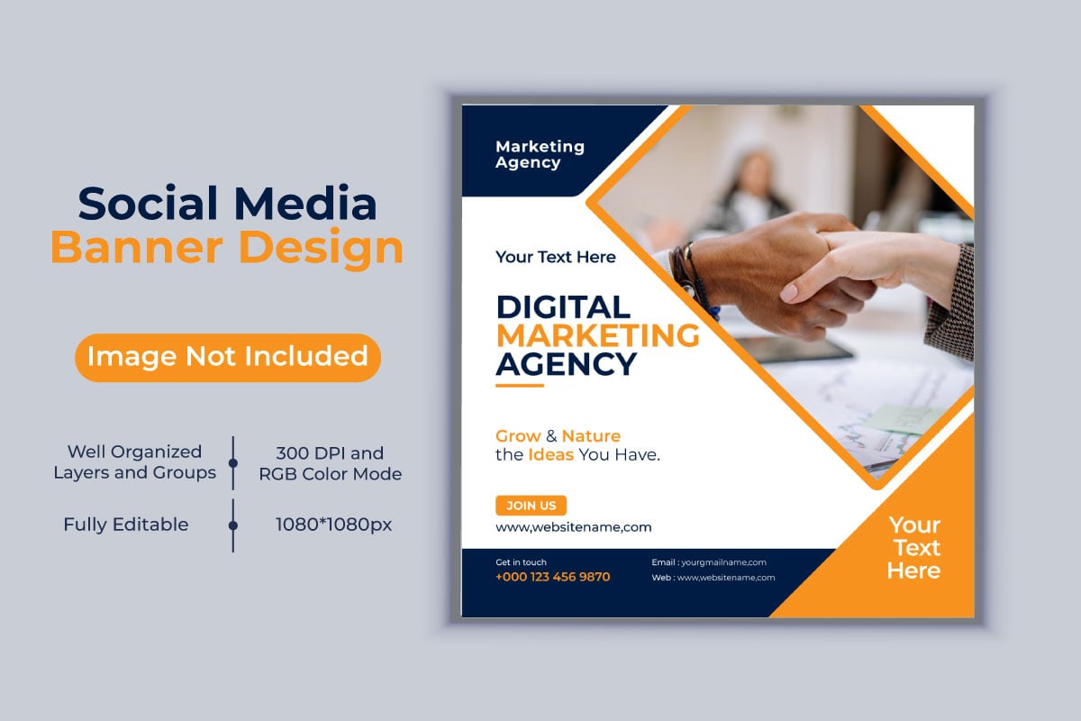 Creative Digital Marketing Agency Template Vector Design For Social Media Post