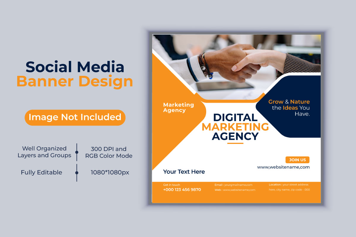 Creative Idea Digital Marketing Agency Template Social Media Post And Banner Design