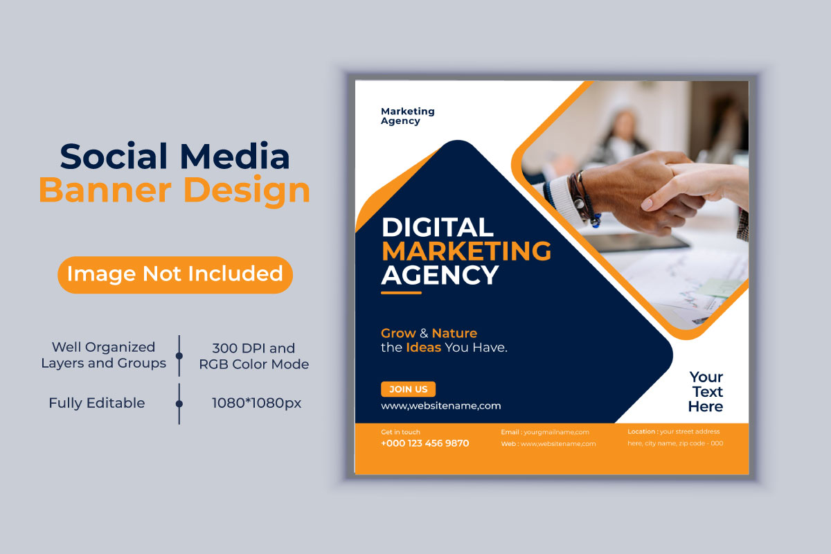 Creative Idea Digital Marketing Agency Social Media Post Banner