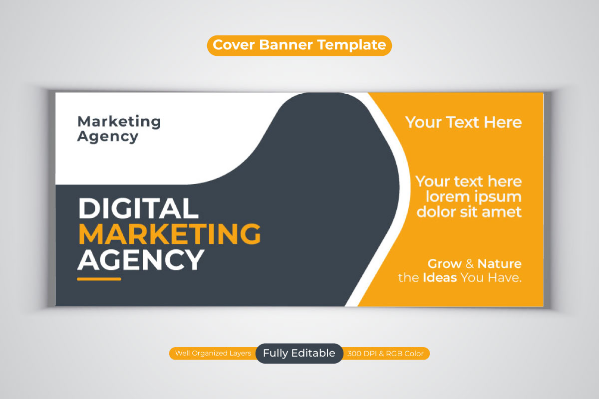 Digital Marketing Agency Facebook Cover Business Banner Design Template