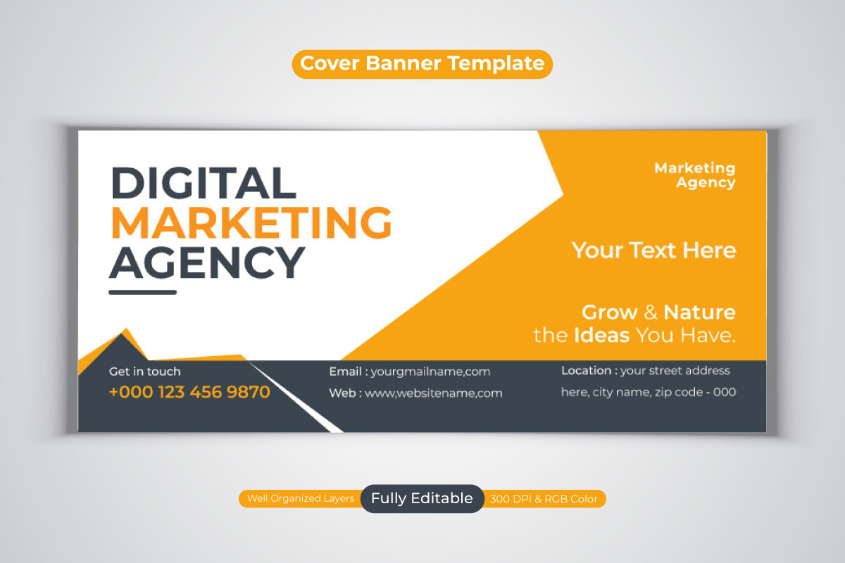 Digital Marketing Agency Facebook Cover Business Banner Design
