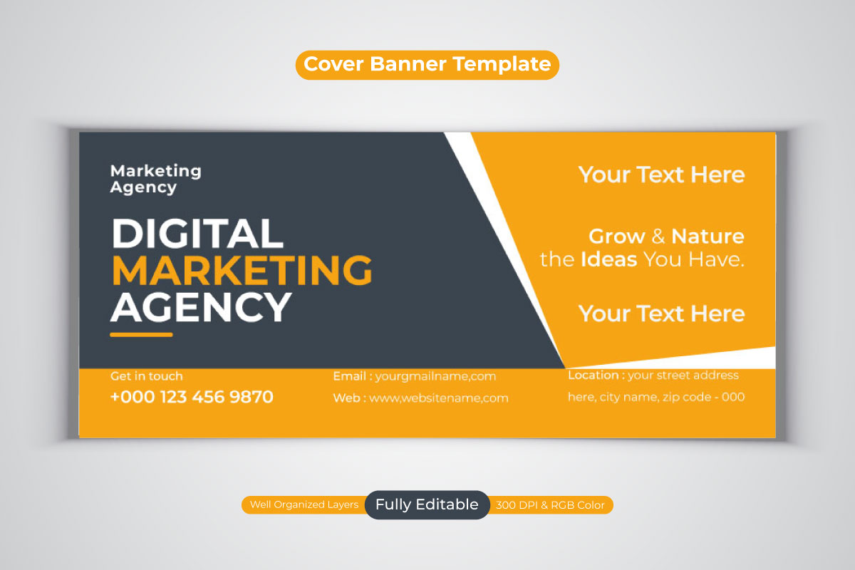 Digital Marketing Agency New Facebook Cover Business Banner Design