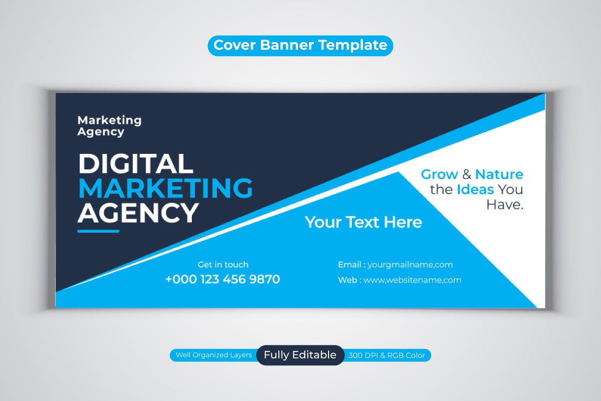 Professional Digital Marketing Agency Facebook Cover Banner