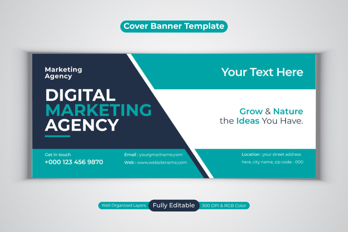 Professional Corporate Digital Marketing Agency Facebook Cover Banner