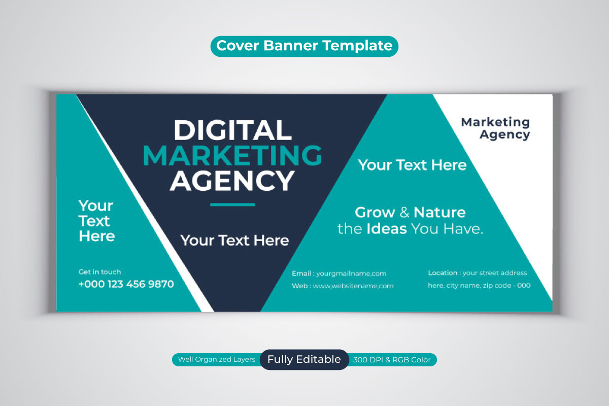 Digital Marketing Agency Social Media Banner For Facebook Cover