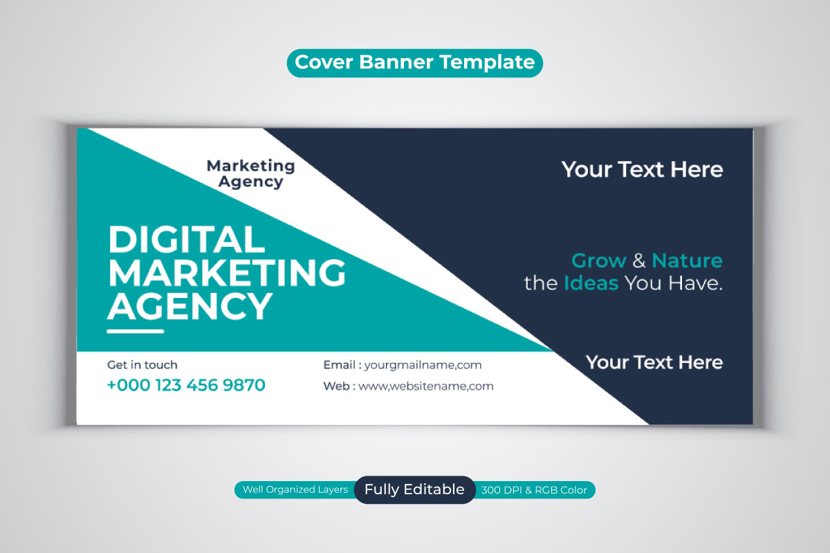 New Digital Marketing Agency Social Media Banner For Facebook Cover