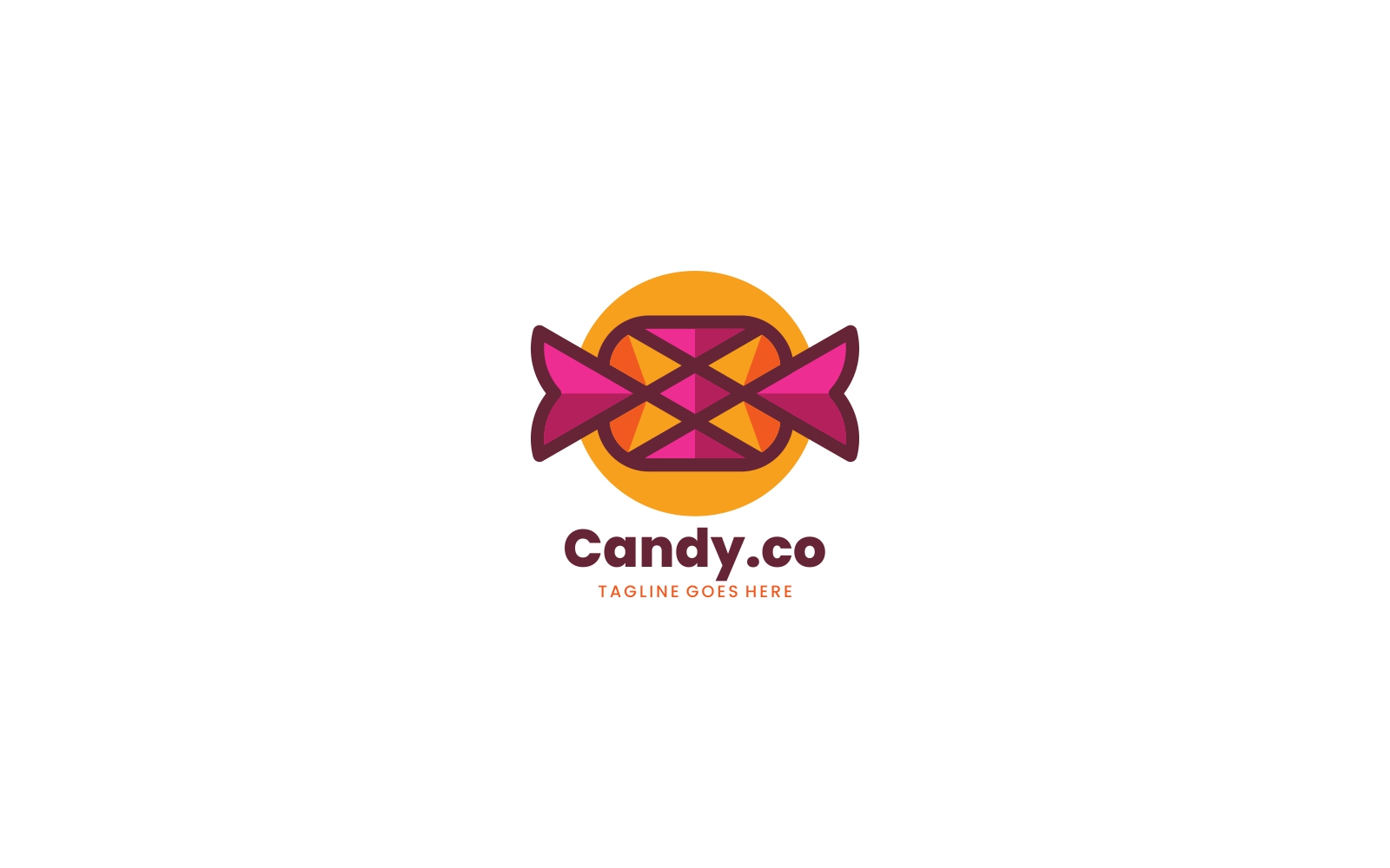 Candy Simple Masccot Logo