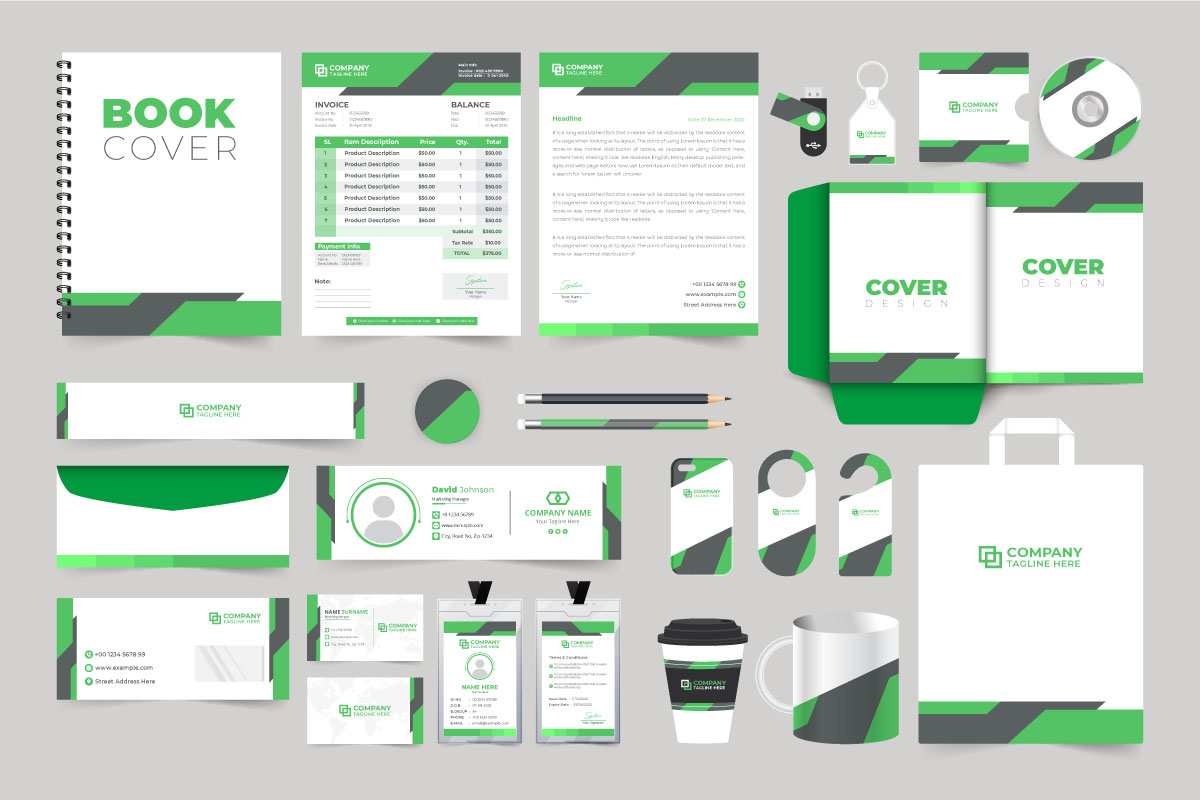 Business brand identity template vector