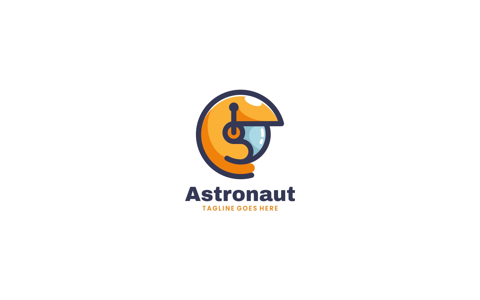Astronaut Simple Mascot Logo Template 1