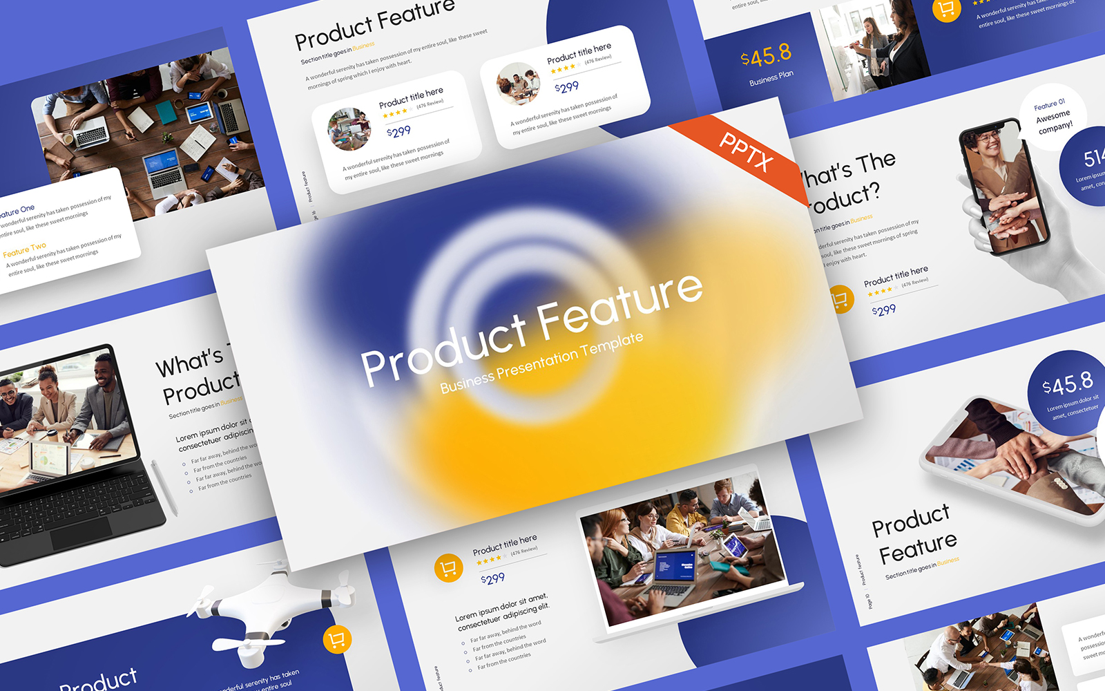 Product Feature Professional PowerPoint Template