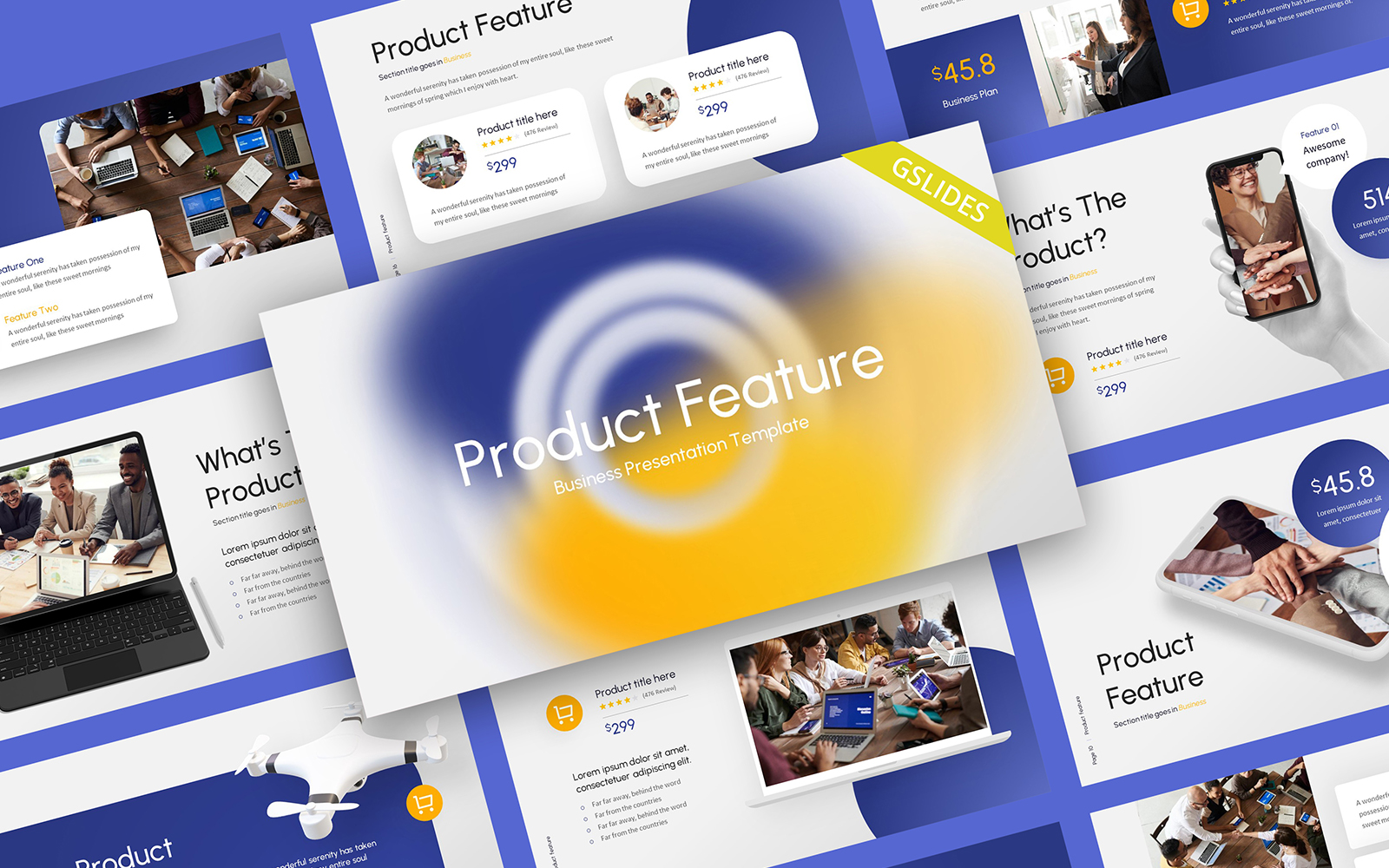 Product Feature Professional Google Slides Template