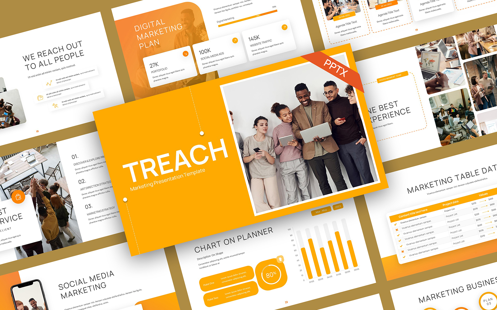 Treach Business Marketing PowerPoint Template