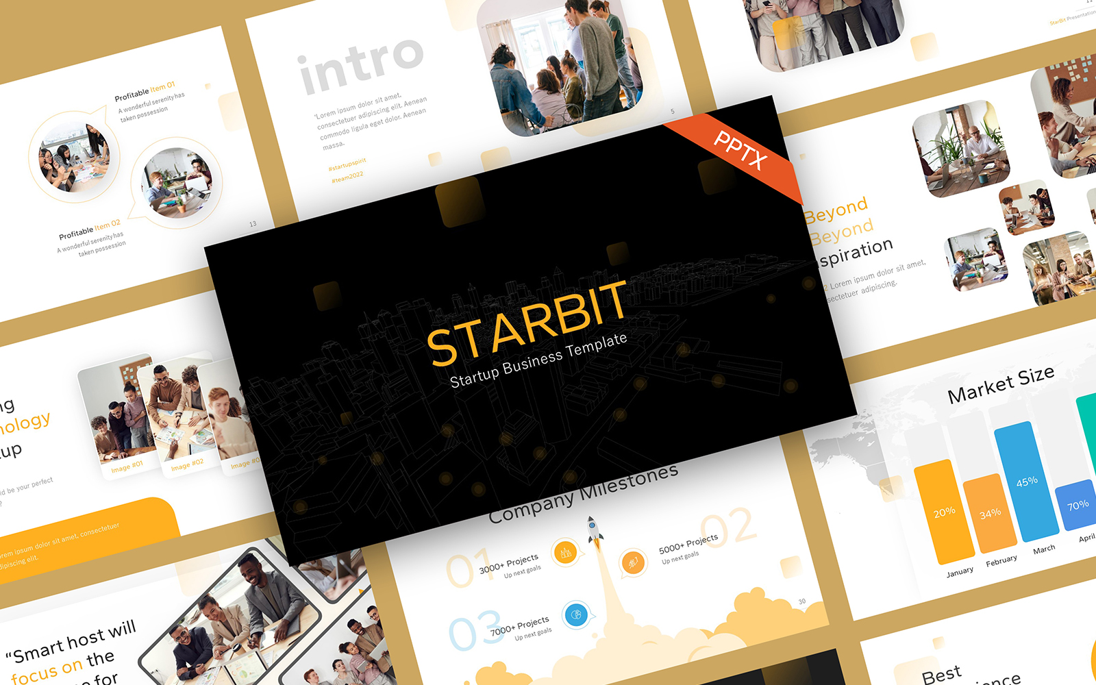 Starbit Startup Business PowerPoint Template