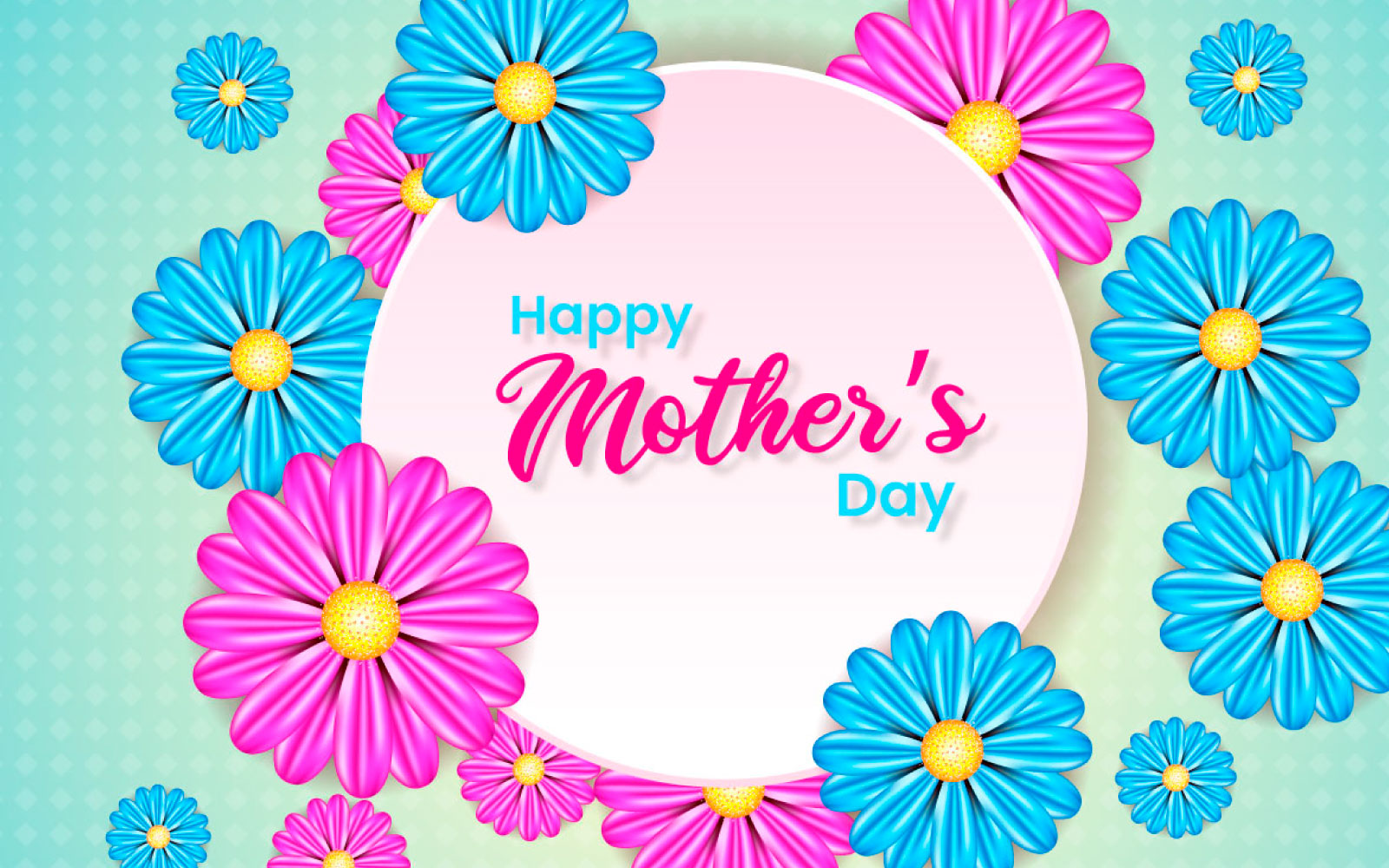 Mothers day  greeting card  design  with floral concept