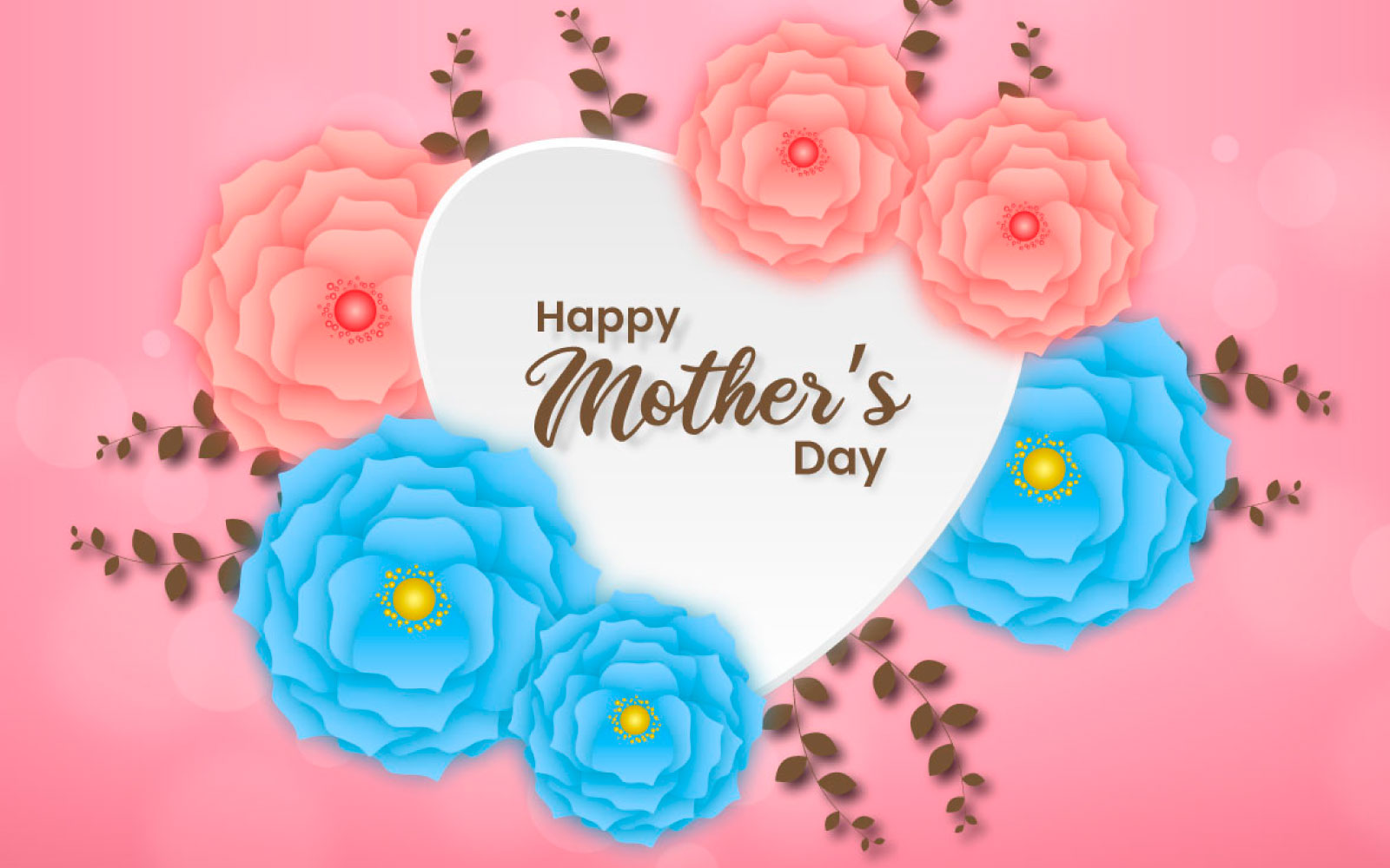 Mothers day  greeting card  design  with floral vector design