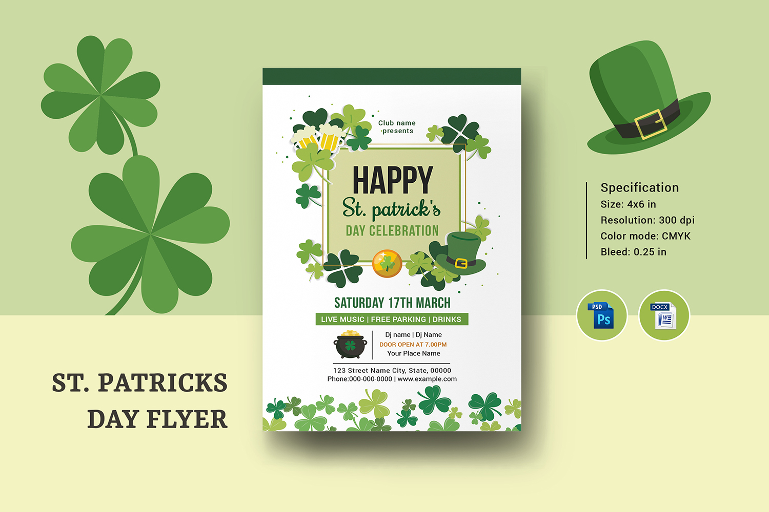 Printable Saint Patrick’s Day Invitation Flyer