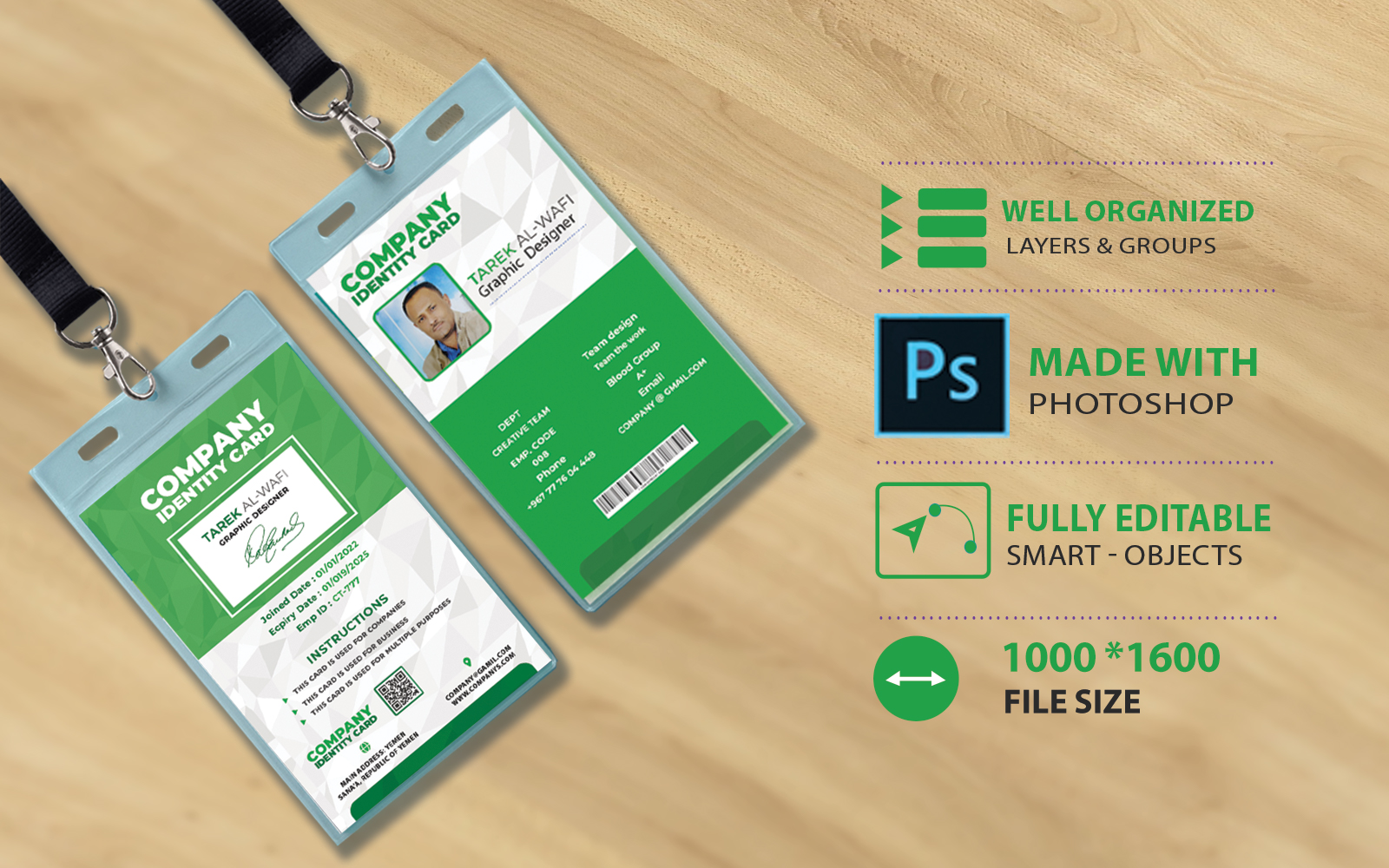 Green Corporate Identity Card Design