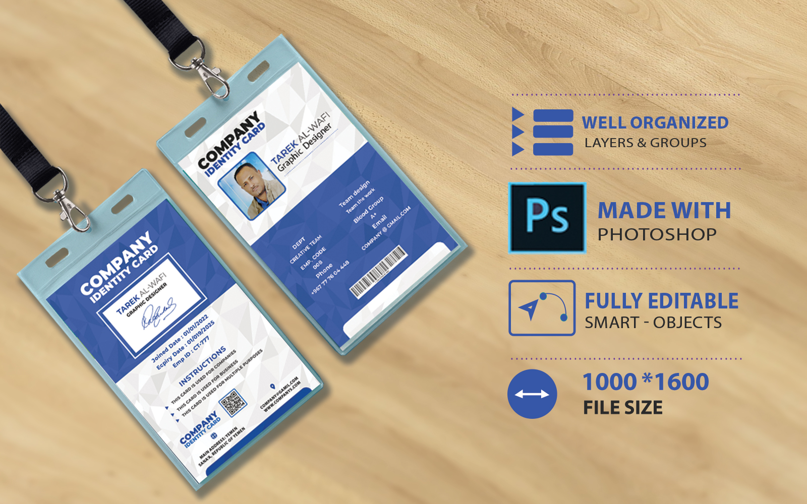 Blue Corporate Identity Card Design