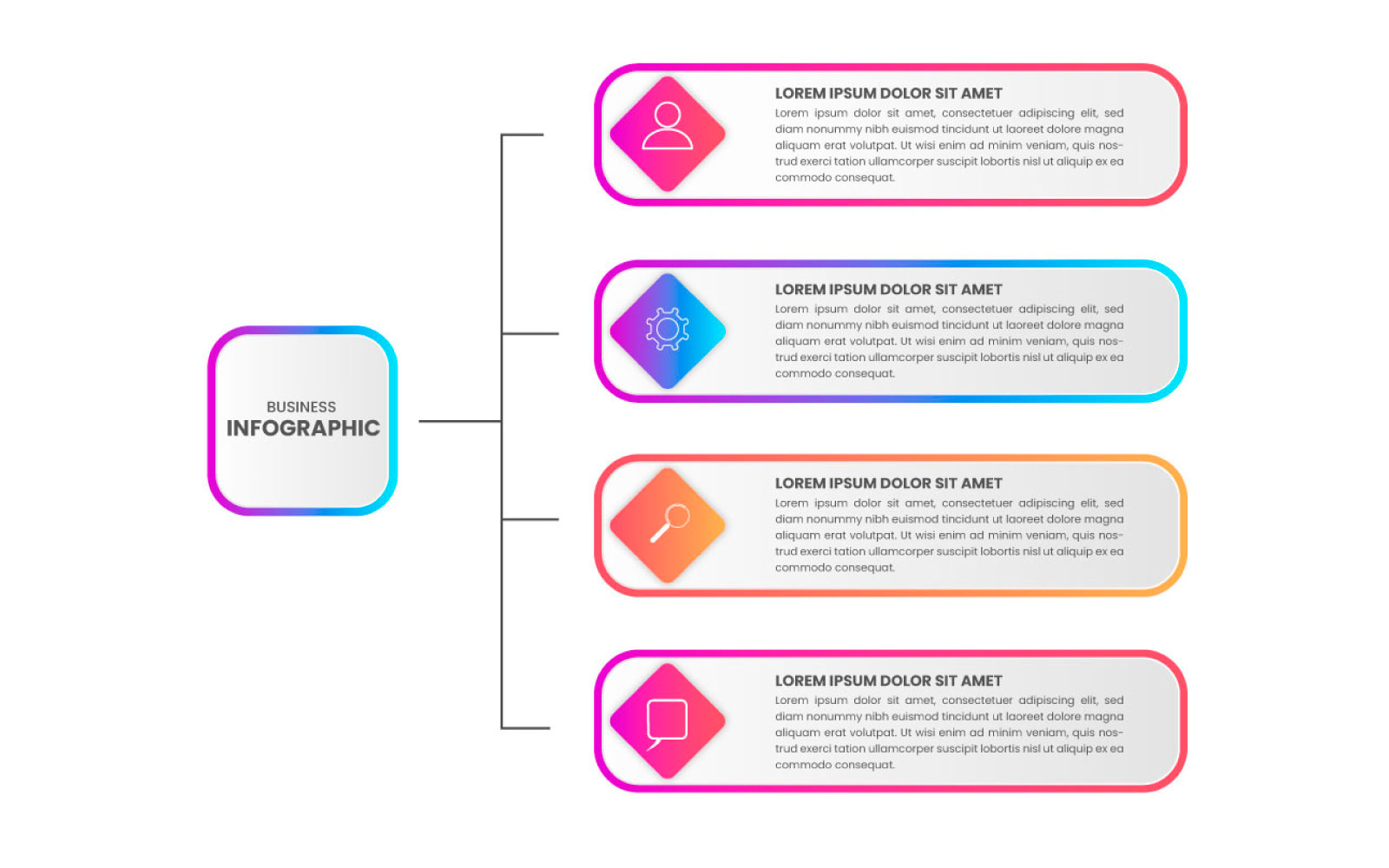 Vector presentation business infographic design template design